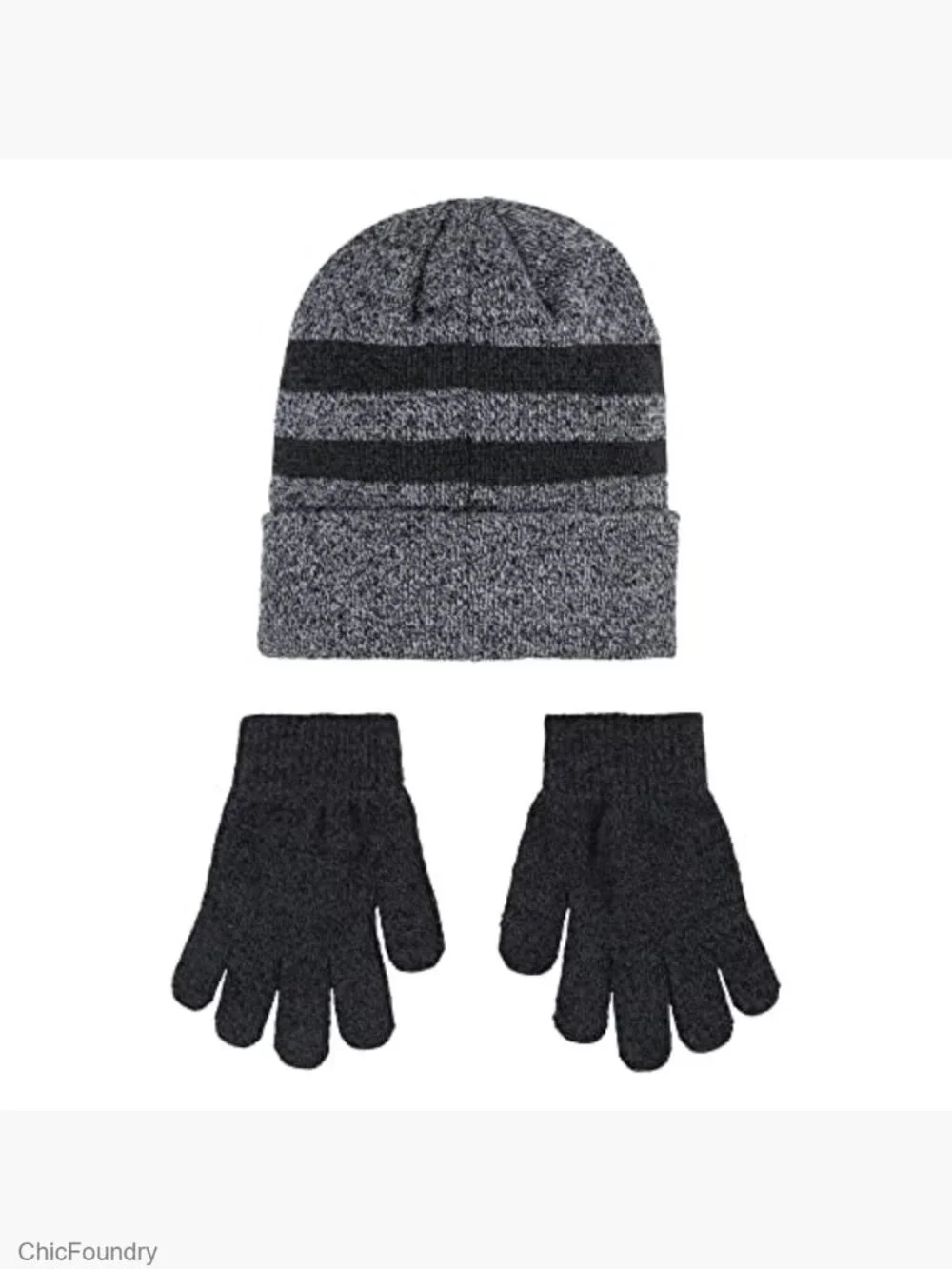 Youth Beanie and Glove Set - Soft Knit Winter Accessories, Unisex